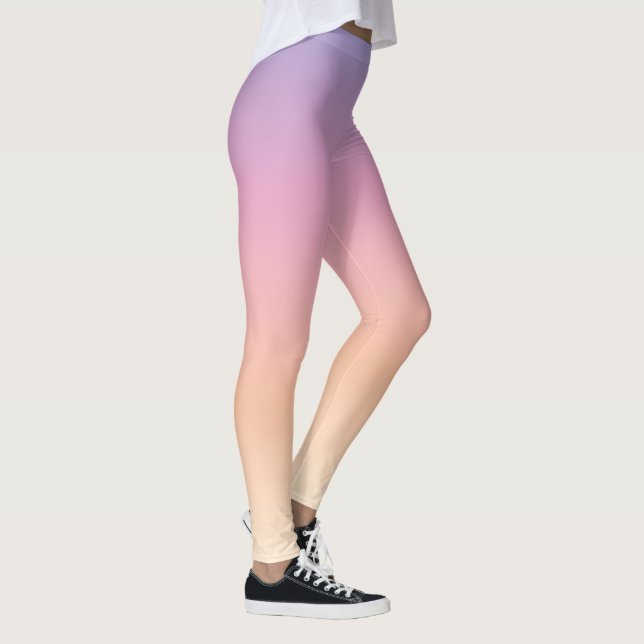 Purple, Pink and Peach Ombre Leggings (Right)