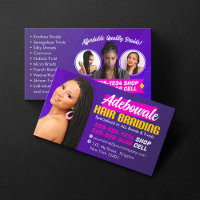 Purple, Pink and Yellow African Hair Braids Photo