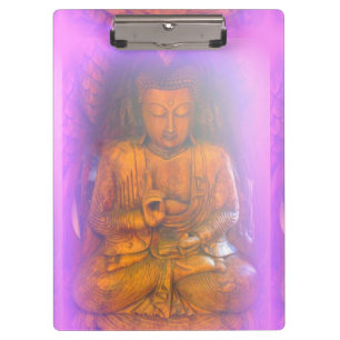 purple/pink aura buddha clipboard