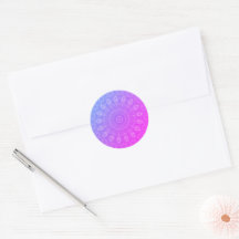 purple pink bead doilies classic round sticker