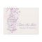 Purple pink bird cage wedding save the date card