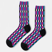Purple, Pink, Blue, Black and White Diamond
