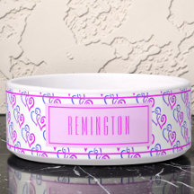 Purple Pink Blue Linked Heart Pattern Custom