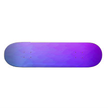 Purple, Pink, Blue Ombre Flame Skateboard  Deck