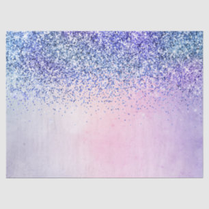 Purple Pink Blue Ombre Glitter Tissue Paper