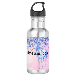 Purple Pink Blue Ombre Unicorn Glitter 532 Ml Water Bottle