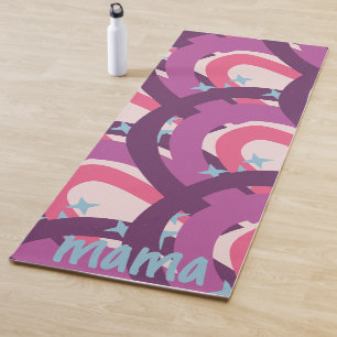 Purple Pink Bohemian Rainbow Personalized mama Yoga Mat