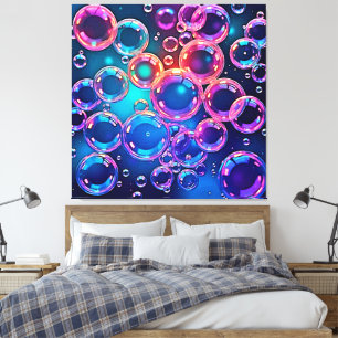 Purple Pink Bubble Magic Canvas Print