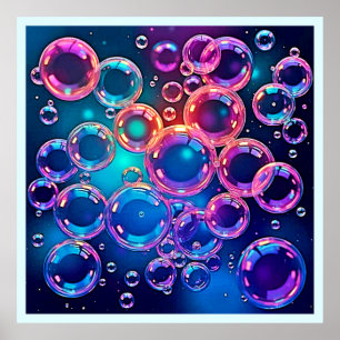 Purple Pink Bubble Magic Poster