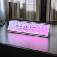 Purple Pink Business Glitter Sparkle Modern Chic