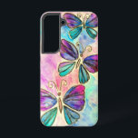 Purple Pink Butterflies Samsung Galaxy Case<br><div class="desc">Colourful Butterflies Flying Samsung Galaxy Cases or iPhone Cases - Painting - Customizable - Choose / Add Your Unique Text - Name / Colours / Font / Size / Elements - Image / more - Make Your Special Gift - Resize and move or remove and add elements / text with...</div>