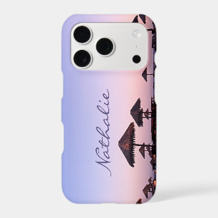 Purple Pink California Beach Sunset Add Your Name