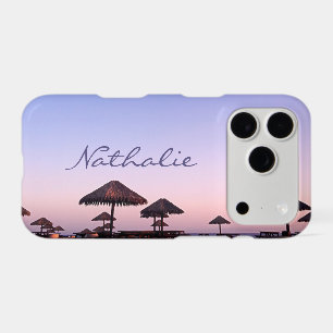 Purple Pink California Beach Sunset Add Your Name