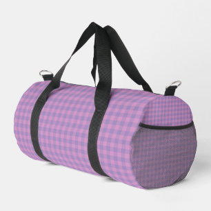 Purple Pink Checkerboard Pattern Small Duffle Bag