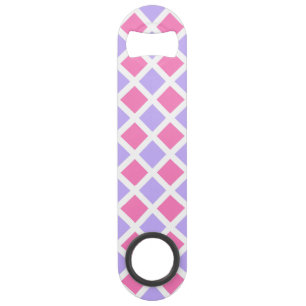 Purple Pink Chequered Diamond Pattern Bar Key