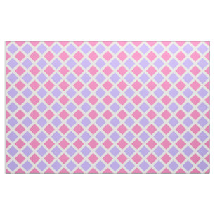 Purple Pink Chequered Diamond Pattern Fabric