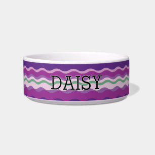 Purple & Pink Colourful Wavy Custom Bowl