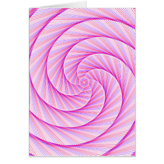 Purple Pink Dive Drop Math Swirl Card