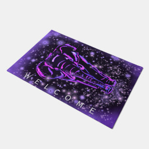Purple Pink Elephant Doormat