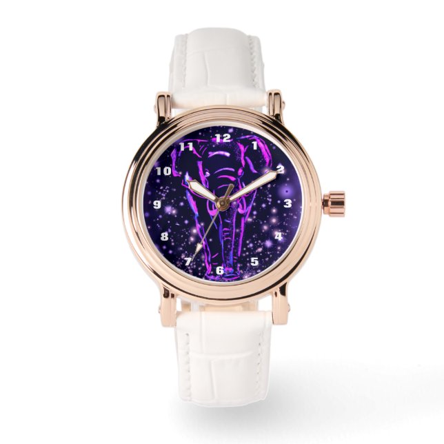 Purple Pink Elephant Watch (Front)