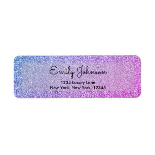 Purple Pink Faux Glitter Sparkle