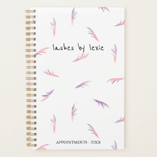 Purple & Pink Feathery Lashes Appointment Planner
