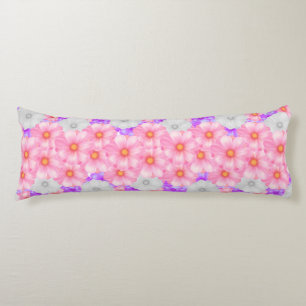 Purple Pink Floral Body Pillow