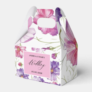  Purple Pink Floral Wedding  Favor Box