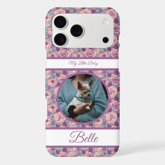 Purple Pink Flowers & banners with name/phrase