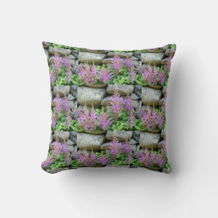 purple pink flowers pillow