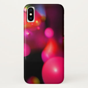 PURPLE PINK FUCHSIA ORANGE QUANTUM BUBBLES iPhone X CASE