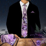 Purple Pink Gemstone Light Reflection Tie<br><div class="desc">I wanted to recreate the fascination of light reflection from gemstones and the flow of marble and chose a purple colour with some fine tones of pink. This beautiful tie was created by hand with marble flowing through a gemstone’s rich background with delicate, soft tones from mysterious purple to pink...</div>
