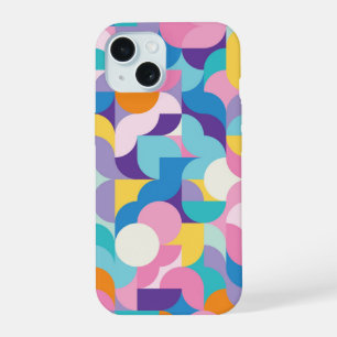Purple & Pink Geometric Pattern iPhone 15 Case