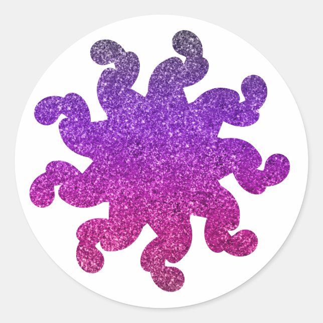 Purple & Pink Glitter Mandala Stickers (Front)