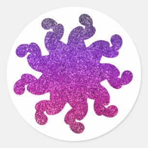 Purple & Pink Glitter Mandala Stickers