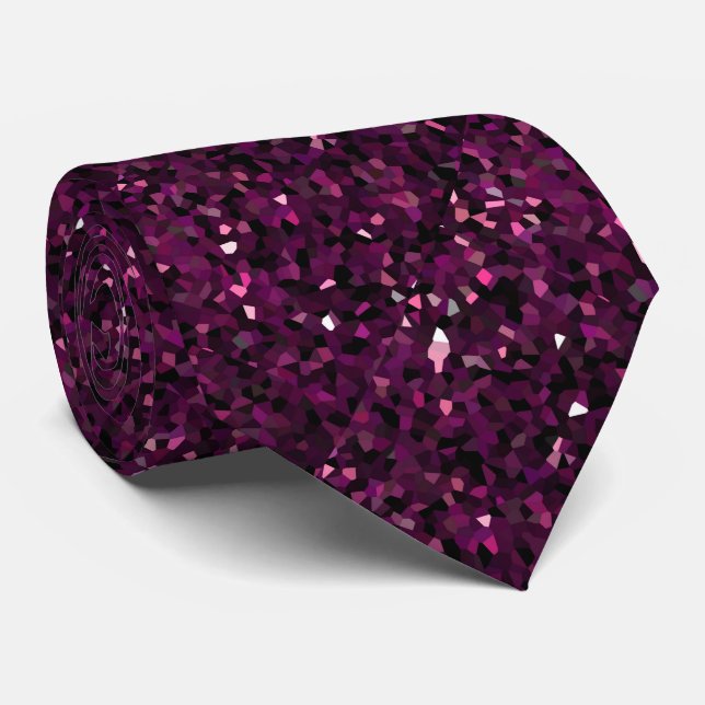 Purple Pink Glitter Ombre Sparkle Stylish Gift Tie (Rolled)