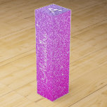 Purple Pink Glitter & Sparkle Monogram Wine Box<br><div class="desc">Purple and Pink Ombre Faux Glitter and Sparkle Elegant Wine Gift Box. This Wine Gift Box can be customized to include your initial and first name and makes a great birthday party,  anniversary,  bachelorette party,  bridal shower gift.</div>