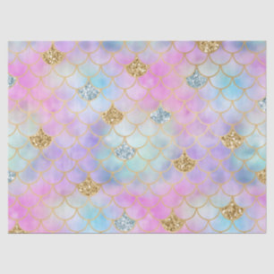 Purple Pink Gold Aqua Glitter Mermaid Sparkle      Tissue Paper