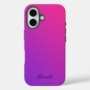 Purple Pink Gradient Personalized iPhone 16 Case