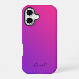 Purple Pink Gradient Personalized iPhone 16 Case