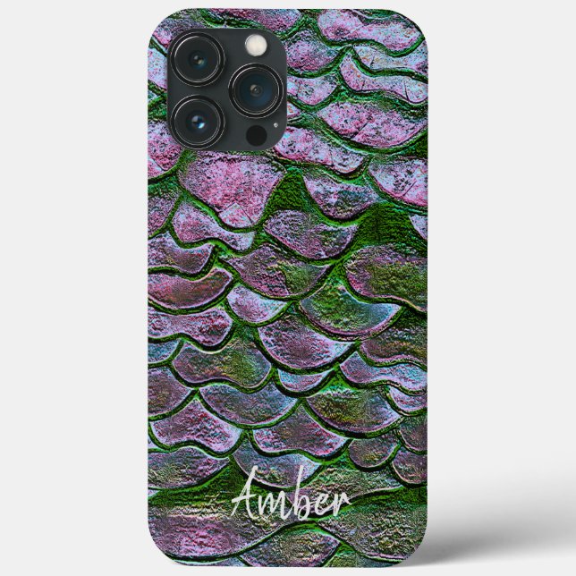 Purple Pink Green Metallic Pattern Personalized Case-Mate iPhone Case (Back)
