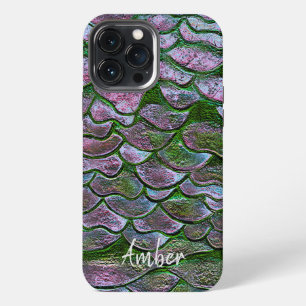 Purple Pink Green Metallic Pattern Personalized iPhone 13 Pro Max Case