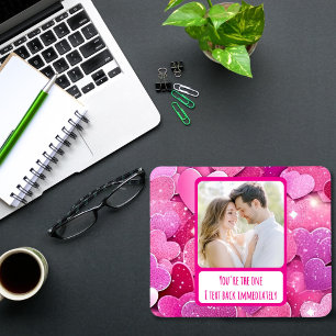 Purple Pink Hearts I Text Back Immediately  Mouse Pad