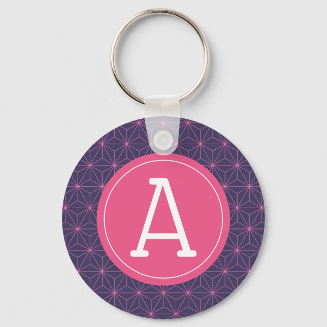 Purple Pink Lazer Keychain (Front)