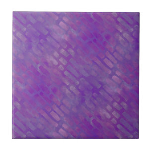 Purple pink lilac batik style stripe pattern tile