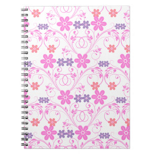 Purple & Pink Modern Floral Notebook