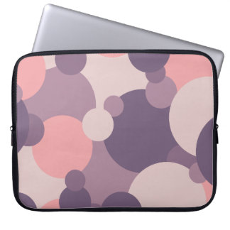 Purple-pink molecules laptop bag