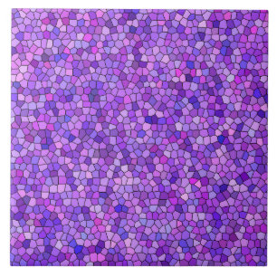 Purple Pink Mosaic Pattern Tile