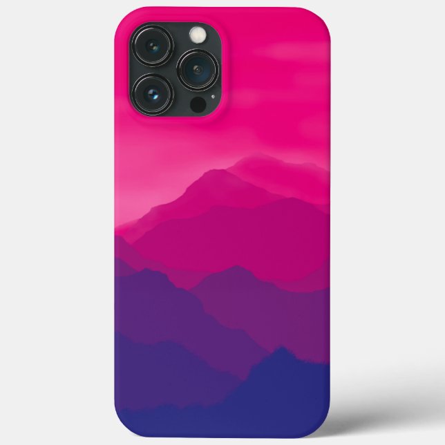 Purple Pink Mountain Gradient Case-Mate iPhone Case (Back)