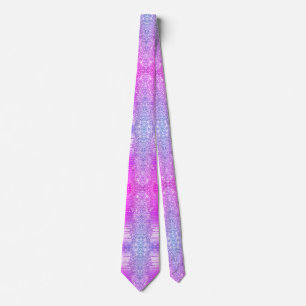 Purple Pink Neon Glitter Sparkle Drips Night Party Tie